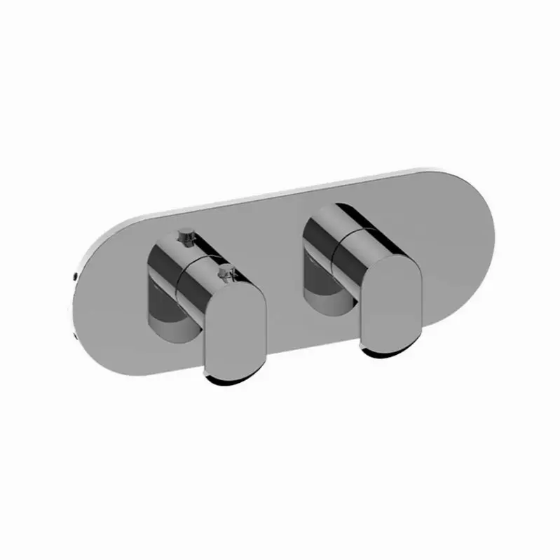 Phase Round M-Series Valve Trim with Two Handles (Horizontal Orientation)