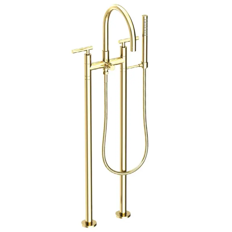 East Linear® Exposed Tub & Hand Shower Set w/Risers