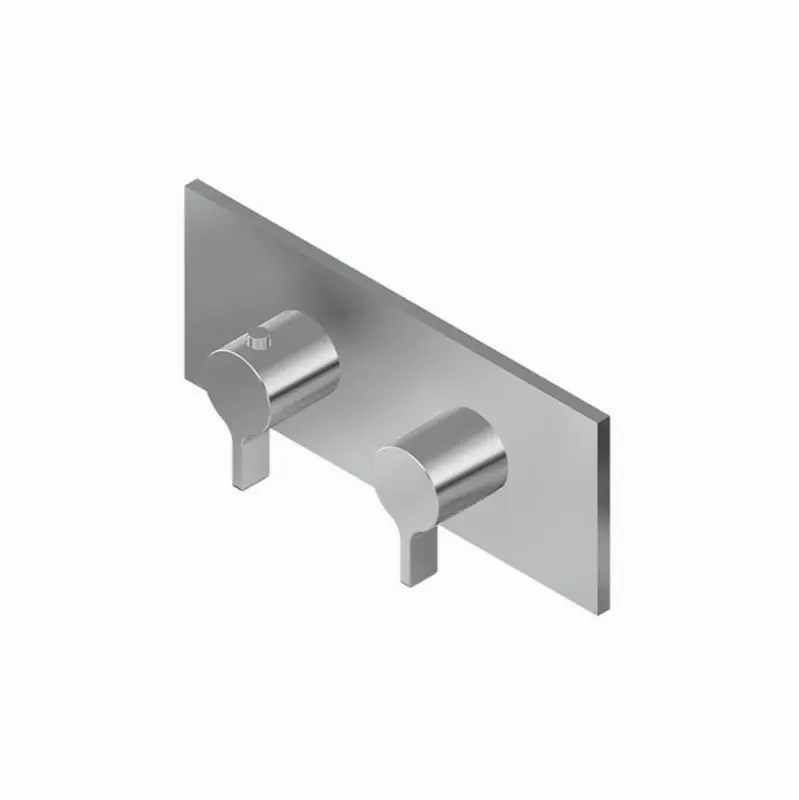 Terra Square M-Series Valve Trim with Two Handles (Horizontal Orientation)