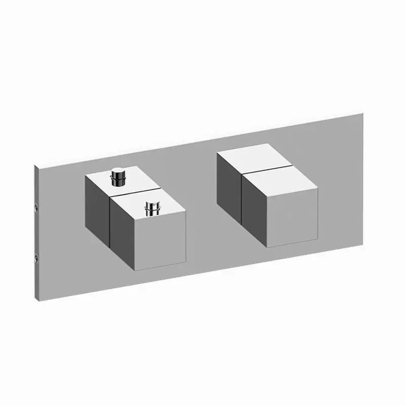 Incanto Square M-Series Valve Trim with Two Handles (Horizontal Orientation)