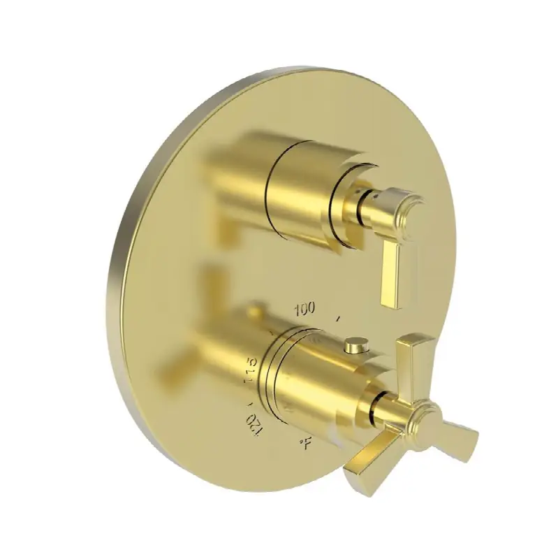 Miro 1/2" Round Thermostatic Trim Plate with Handle