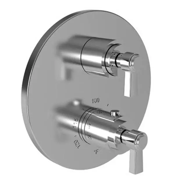 Miro 1/2" Round Thermostatic Trim Plate with Handle