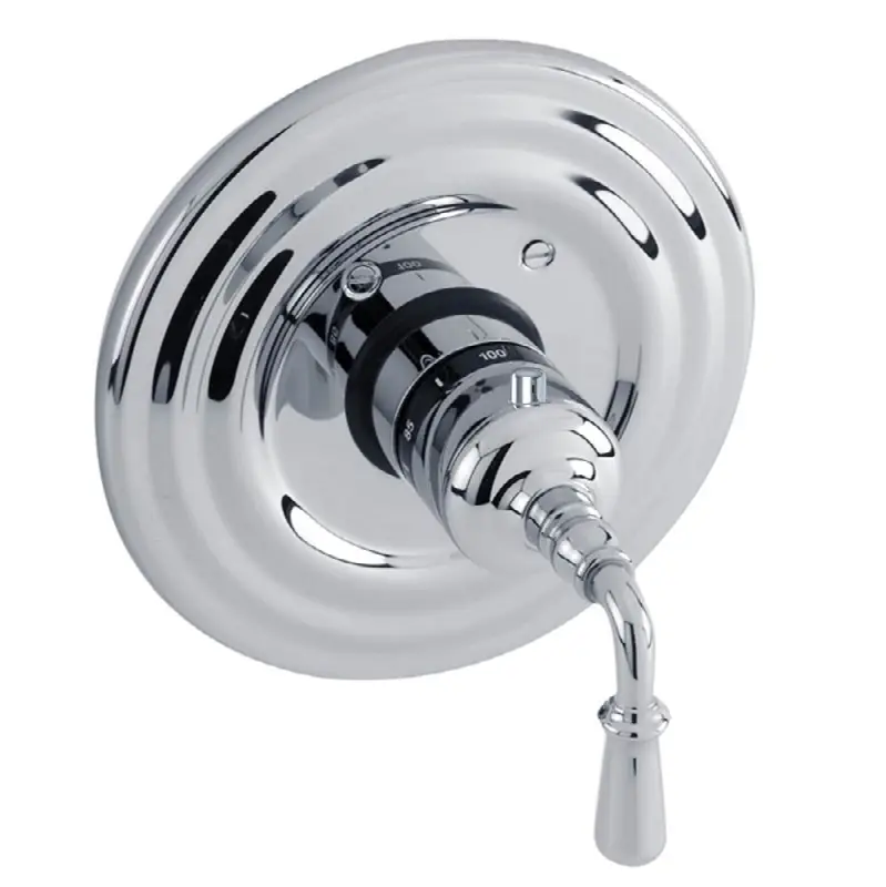 Bevelle 3/4" Round Thermostatic Trim Plate with Handle
