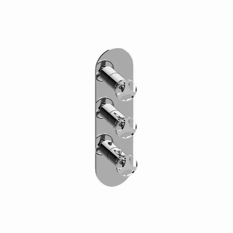 Harley Round M-Series Valve Trim with Three Handles