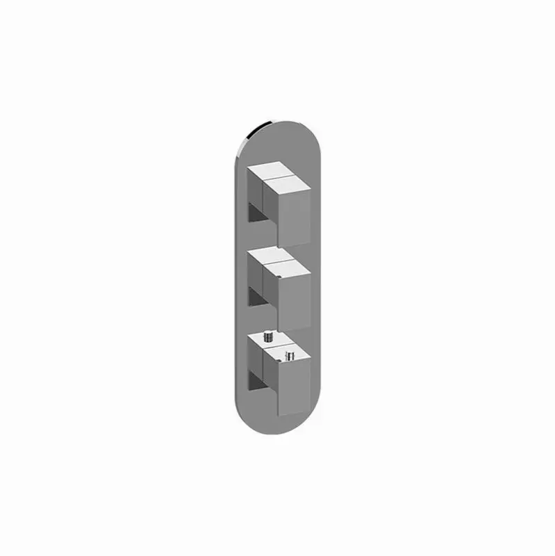 Solar Round M-Series Valve Trim with Three Handles