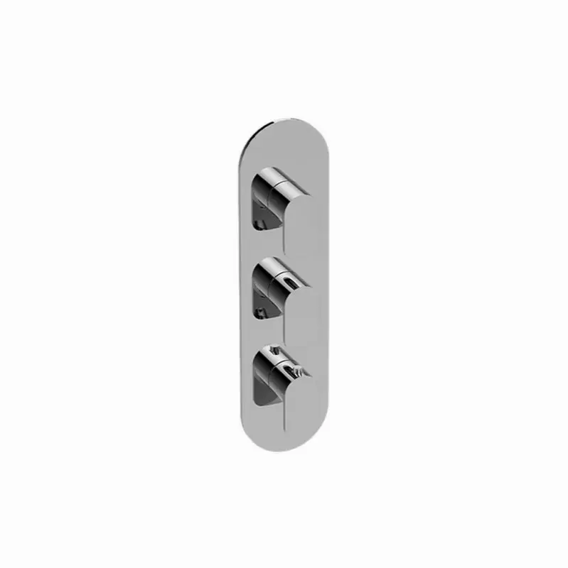 Sento Round M-Series Valve Trim with Three Handles