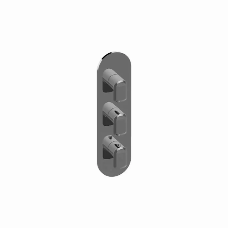 Sento Round M-Series Valve Trim with Three Handles