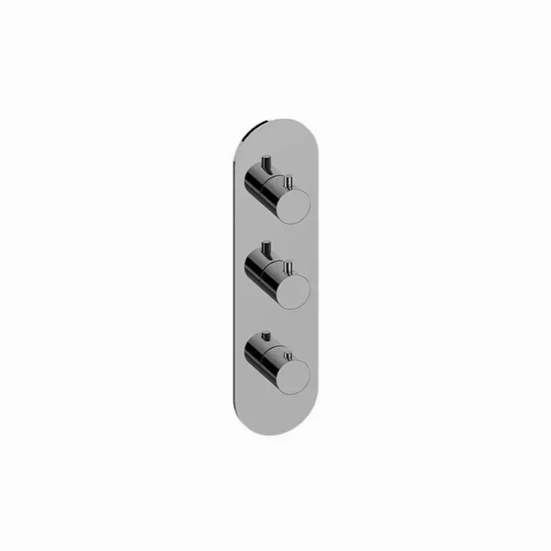 M.E. Round M-Series Valve Trim with Three Handles