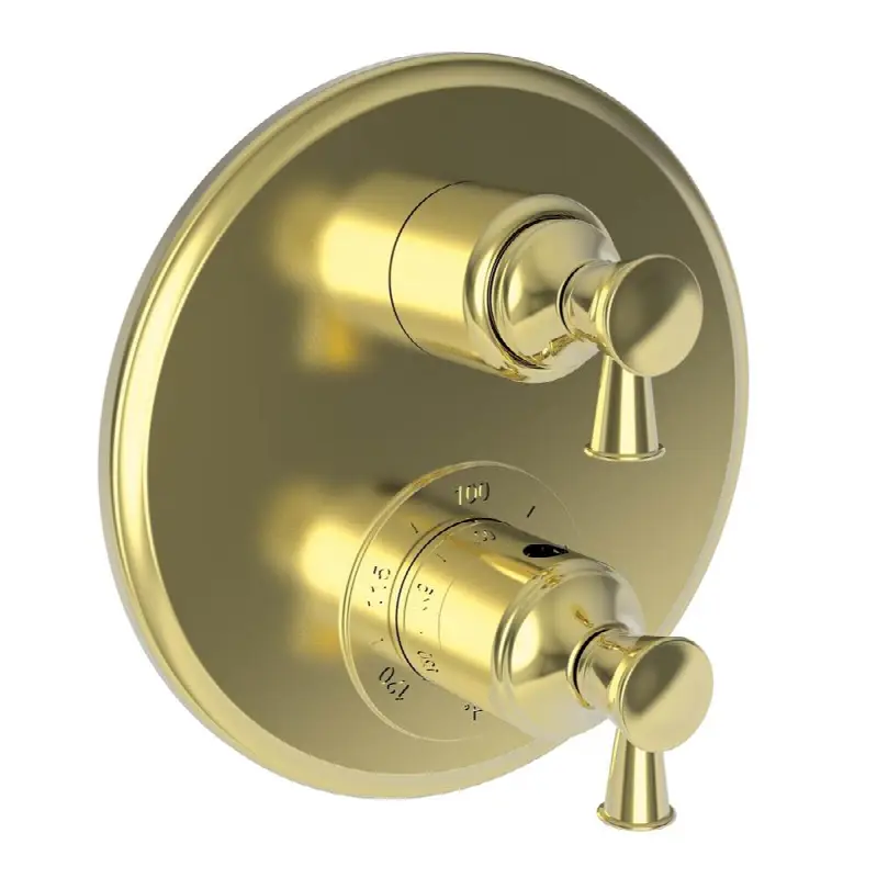 Vander 1/2" Round Thermostatic Trim Plate with Handle