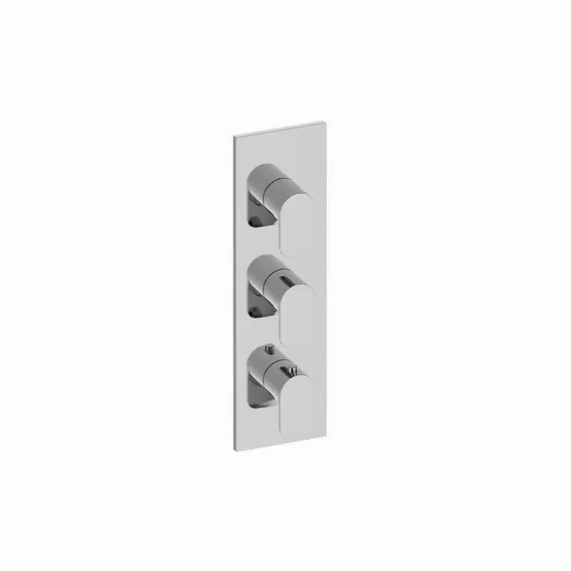 M-Series Square Thermostatic 3-Hole Trim Plate and Handle (Trim Only)
