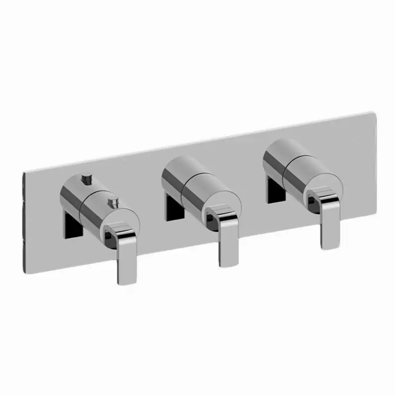 Immersion Square M-Series Valve Trim with Three Handles (Horizontal Orientation)