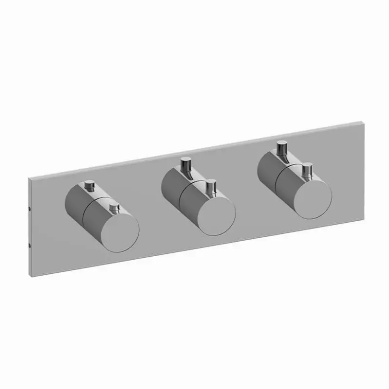 M.E. Square M-Series Valve Trim with Three Handles (Horizontal Orientation)