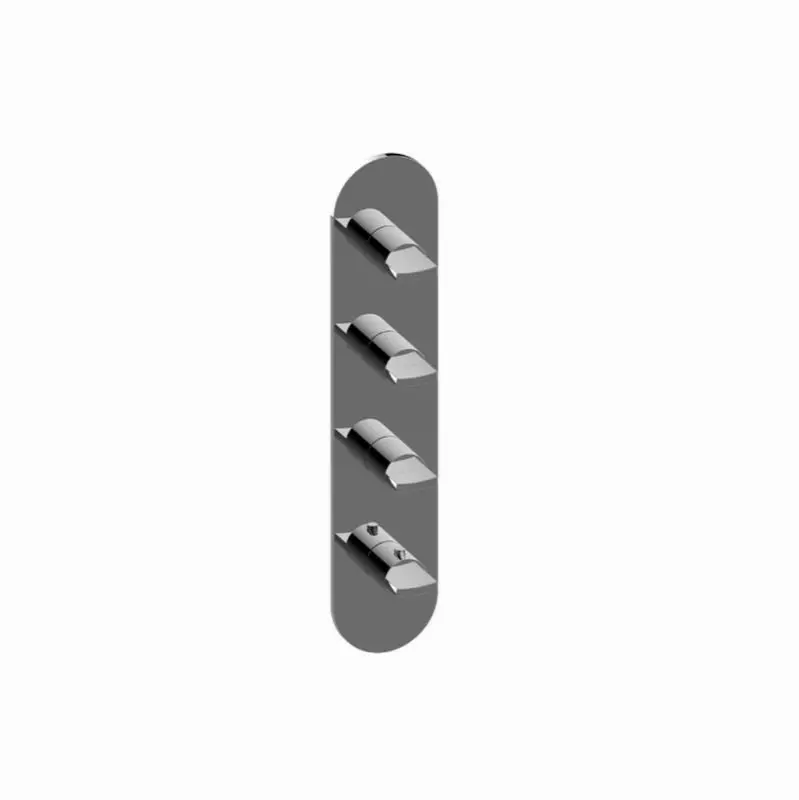 M-Series Round Thermostatic 4-Hole Trim Plate w/Targa/Sade Handle (Trim Only)