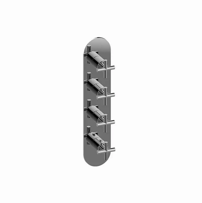 M.E./Terra Round M-Series Valve Trim with Four Handles
