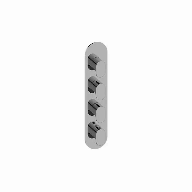 Ametis Round M-Series Valve Trim with Four Handles