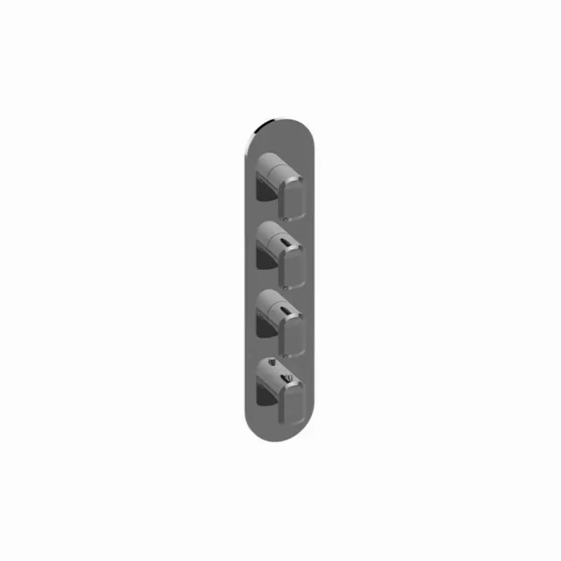 Sento Round M-Series Valve Trim with Four Handles
