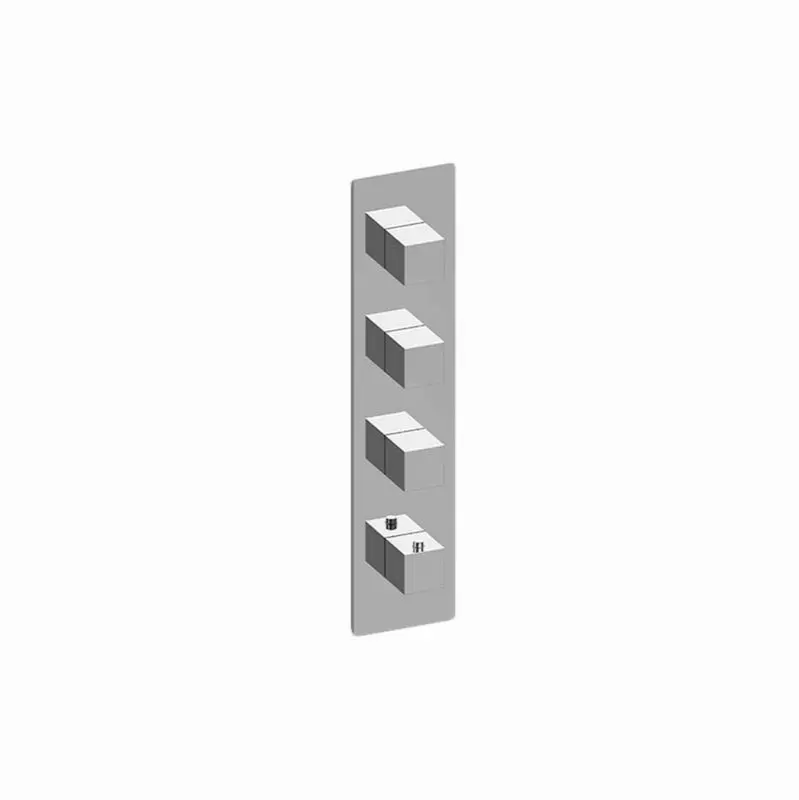 Incanto Square M-Series Valve Trim with Four Handles
