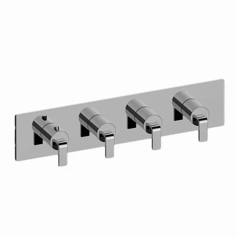 Immersion Square M-Series Valve Trim with Four Handles (Horizontal Orientation)