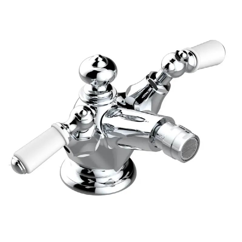 Single hole bidet faucet with drain