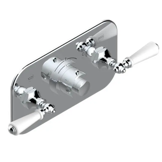 Trim For Thg Thermostat With 2 Valves Ref. 5 401ahm/us Rough Part Supplied With Fixing Box, Item To Be Installed Horizontal