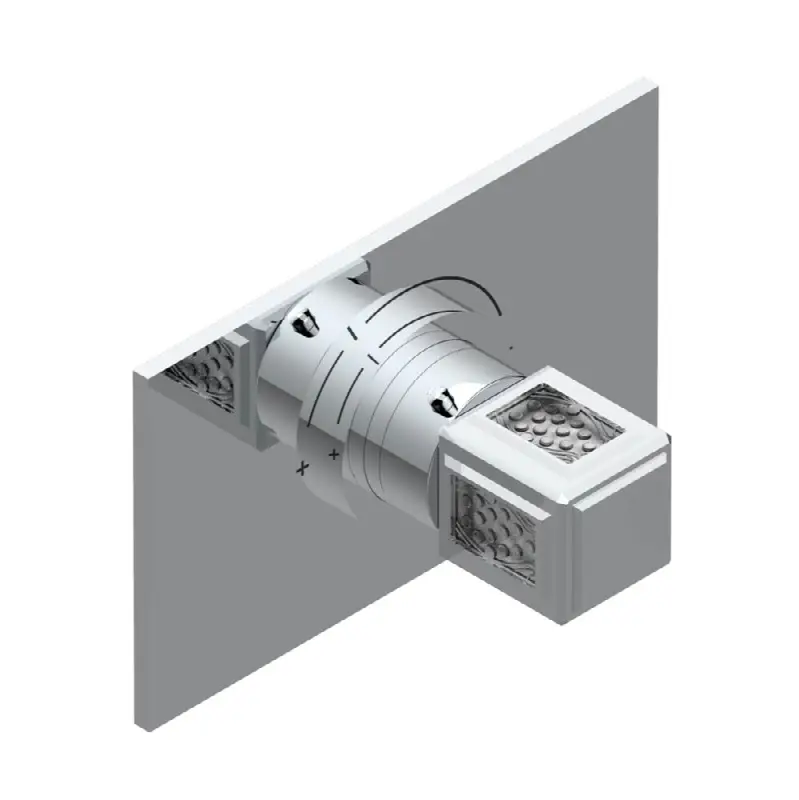 Trim for THG thermostatic valve, rough part supplied with fixing box ref.5 200AE/US