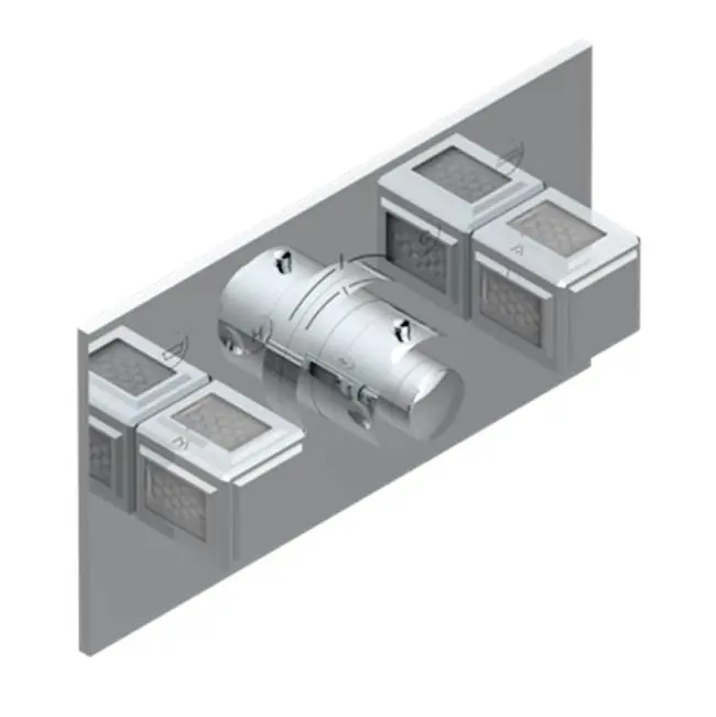 Trim For Thg Thermostat With 2 Valves Ref. 5 401ahm/us Rough Part Supplied With Fixing Box, Item To Be Installed Horizontal