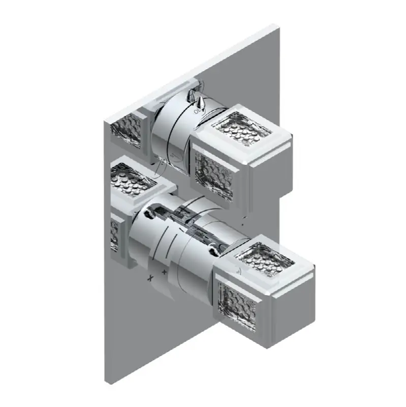 Trim for thg thermostat with 2-way diverter, rough part supplied with fixing box ref. 5 500AE/US