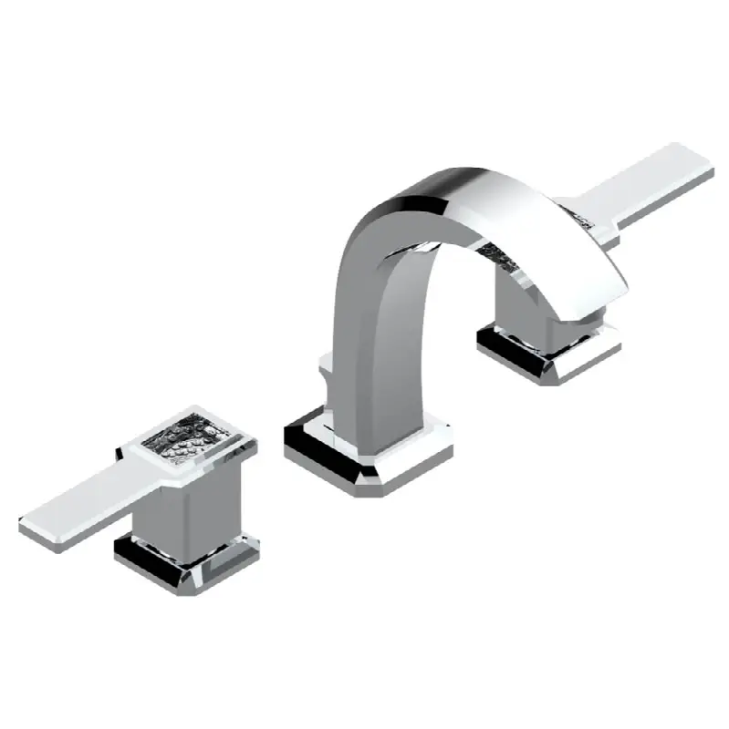 Widespread lavatory set with drain