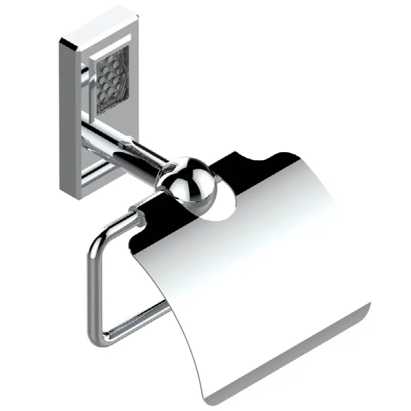 Toilet paper holder, single mount with cover