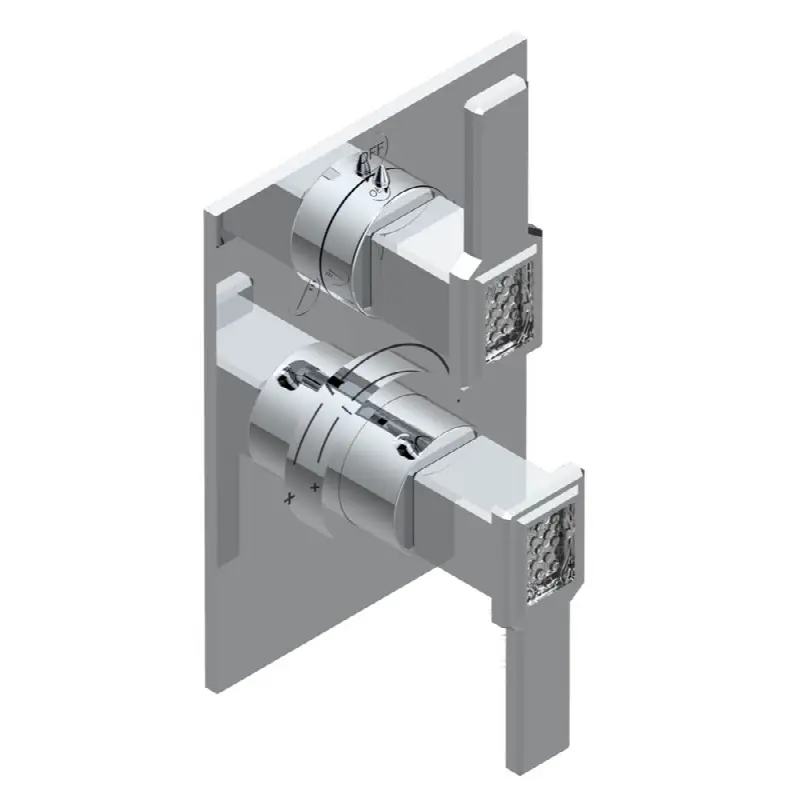 Trim for thg thermostat with 2-way diverter, rough part supplied with fixing box ref. 5 500AE/US