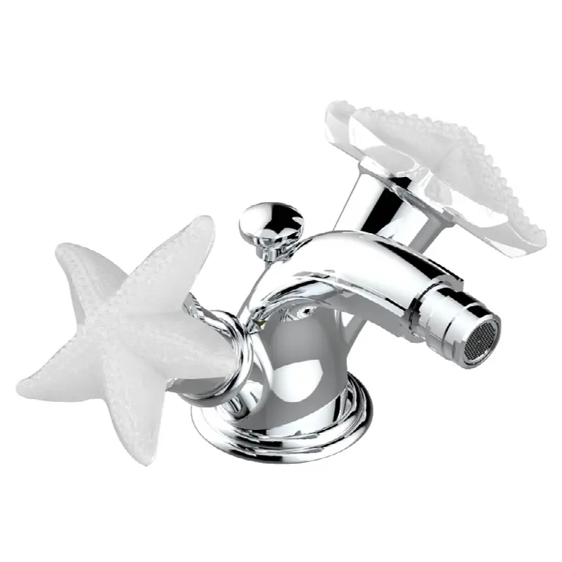 Single hole bidet faucet with drain