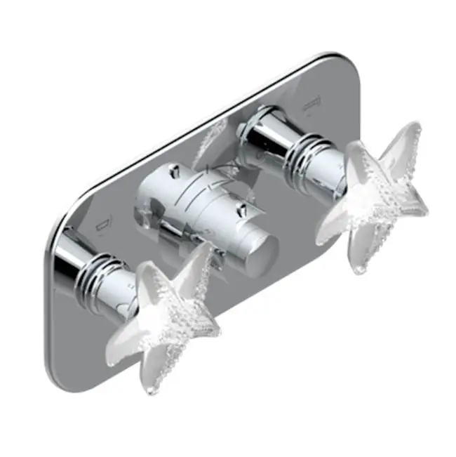 Trim For Thg Thermostat With 2 Valves Ref. 5 401ahm/us Rough Part Supplied With Fixing Box, Item To Be Installed Horizontal