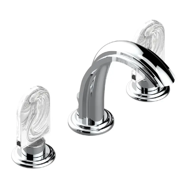 Widespread lavatory set with drain