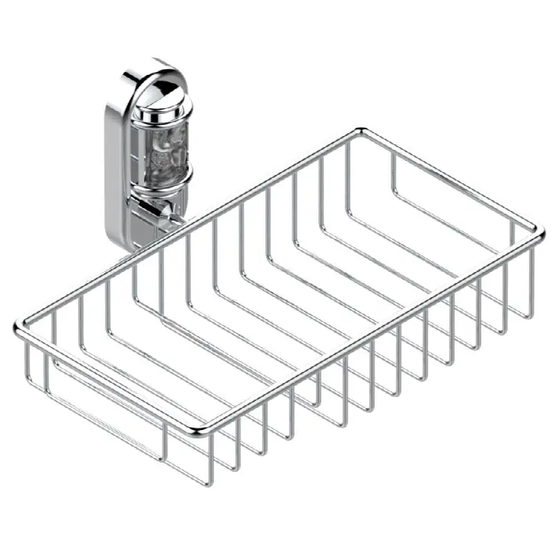 Soap and sponge holder, wall mounted