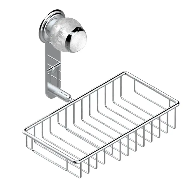 Soap and sponge holder, wall mounted