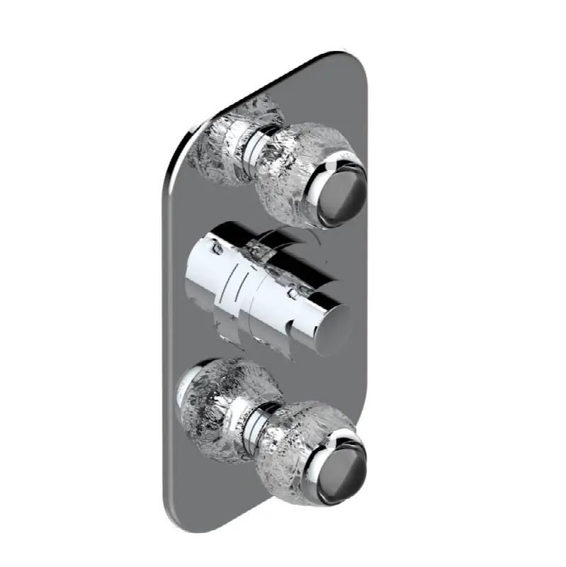 Trim for THG thermostatic valve 2 volume controls, rough part supplied with fixing box ref. 5 400AE/US