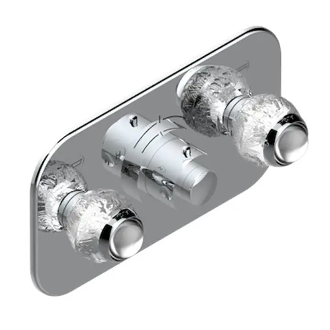 Trim For Thg Thermostat With 2 Valves Ref. 5 401ahm/us Rough Part Supplied With Fixing Box, Item To Be Installed Horizontal