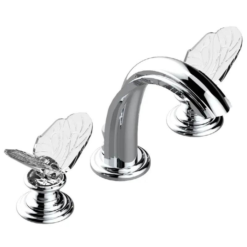 Widespread lavatory set with drain