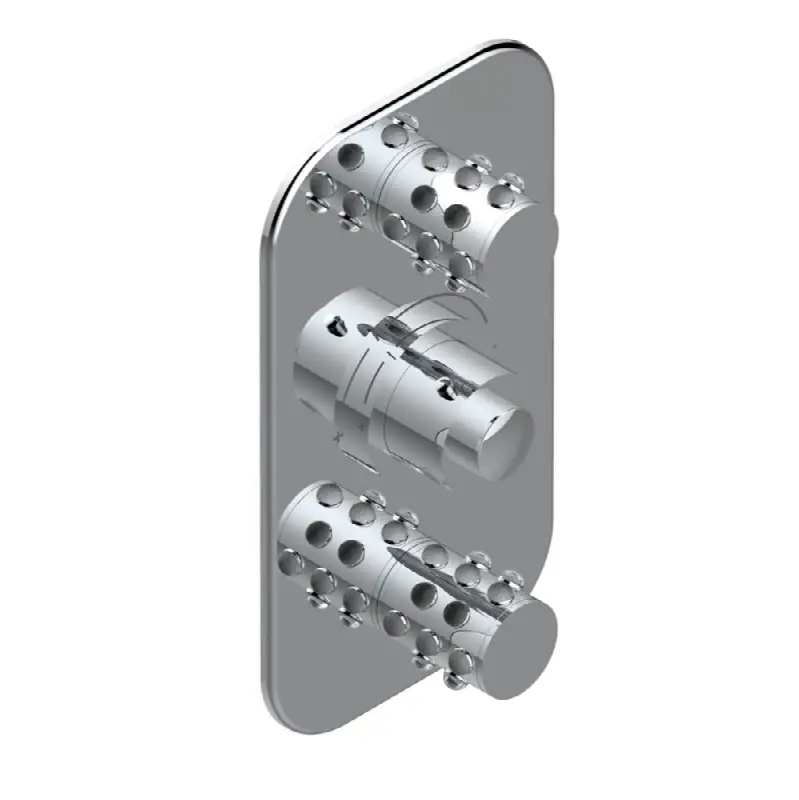 Trim for THG thermostatic valve 2 volume controls, rough part supplied with fixing box ref. 5 400AE/US