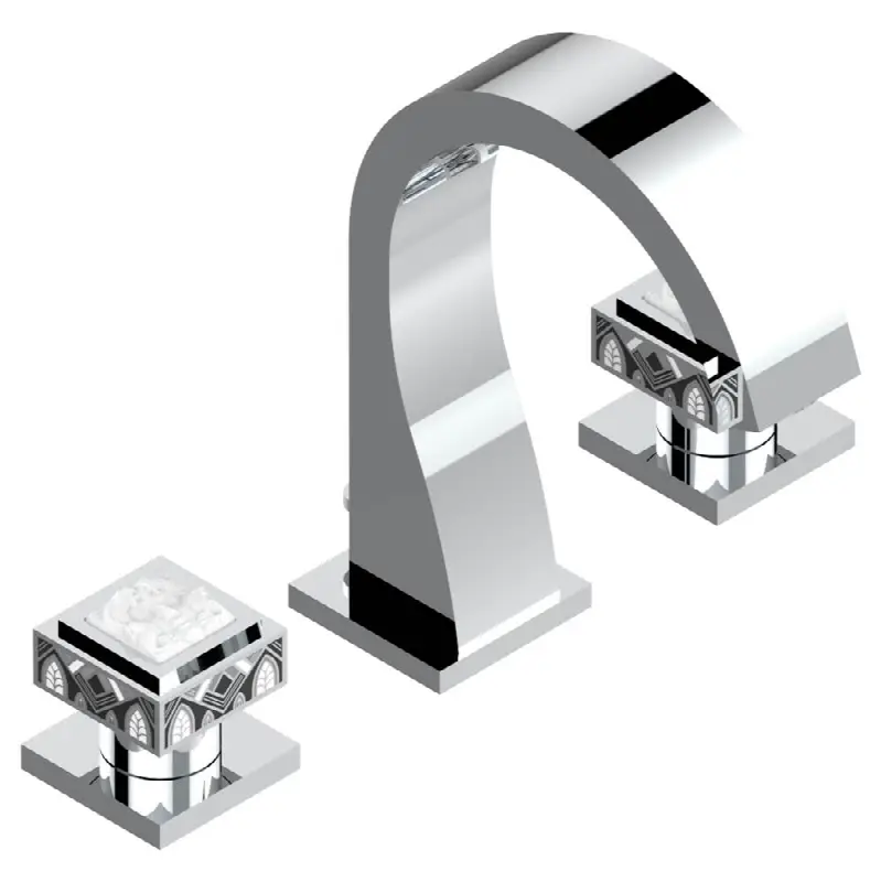 Widespread lavatory set with drain