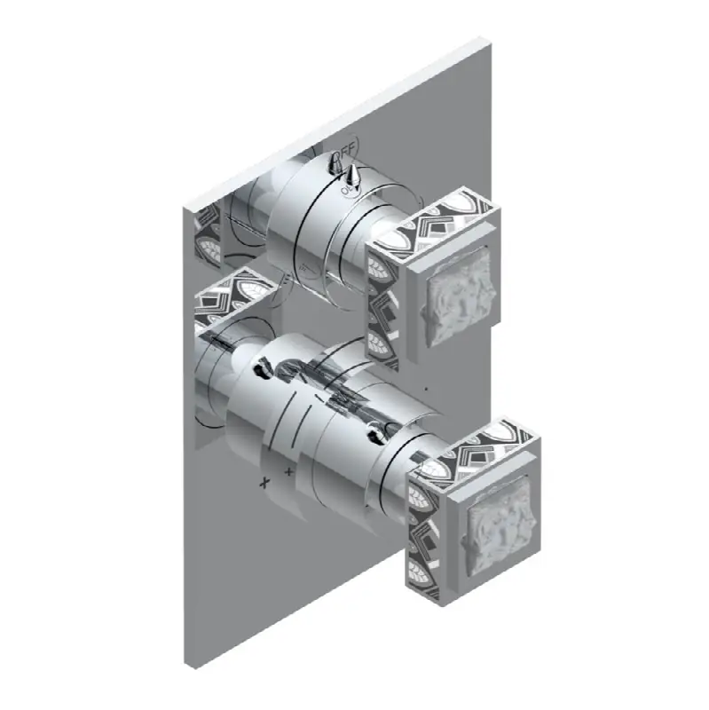Trim for thg thermostat with 2-way diverter, rough part supplied with fixing box ref. 5 500AE/US