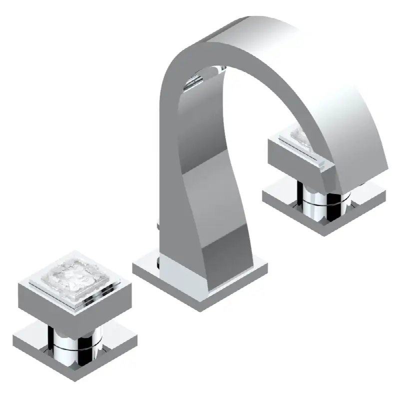 Widespread lavatory set with drain