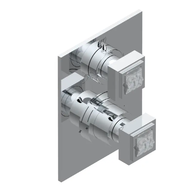 Trim for thg thermostat with 2-way diverter, rough part supplied with fixing box ref. 5 500AE/US