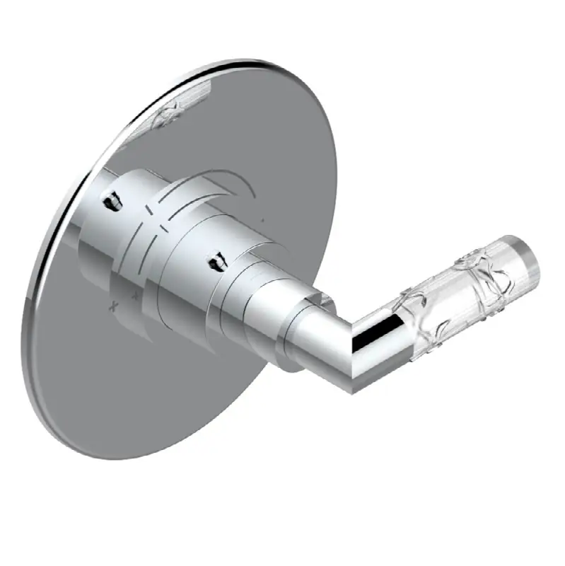 Trim for THG thermostatic valve, rough part supplied with fixing box ref. 5 200AE/US - Round plate model