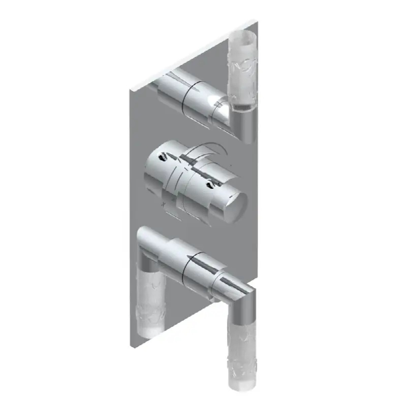 Trim for THG thermostatic valve 2 volume controls, rough part supplied with fixing box ref. 5 400AE/US