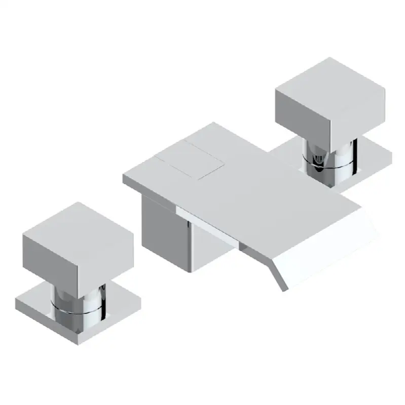 Widespread lavatory set with drain