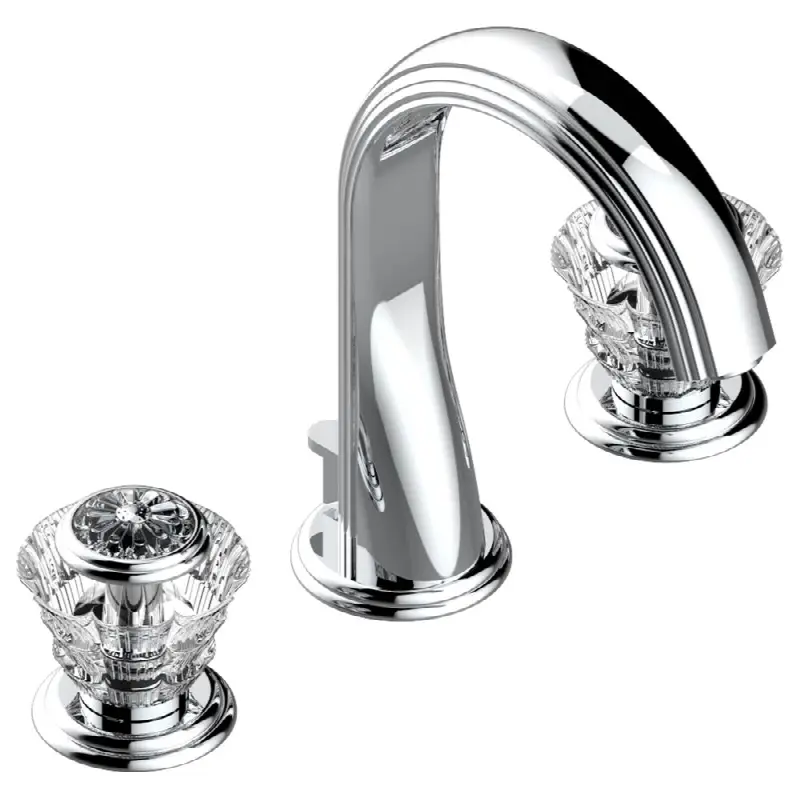 Widespread lavatory set with drain