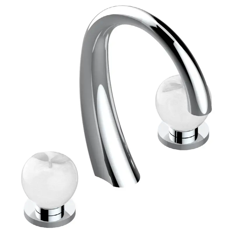 Widespread lavatory set with drain