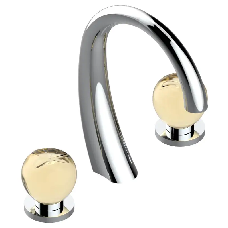 Widespread lavatory set with drain