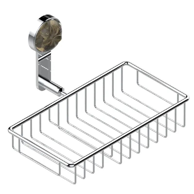 Soap and sponge holder, wall mounted